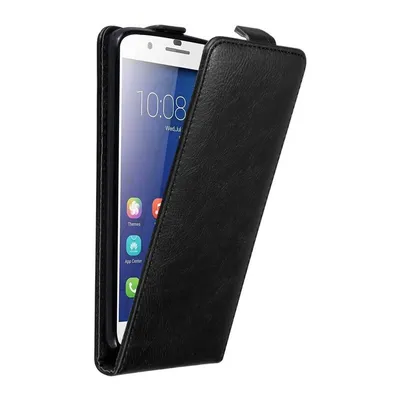 Obrázek produktu pro Cadorabo pouzdro pro Honor 6 PLUS Ochranný kryt v černé barvě Flipové pouzdro Kryt na mobilní telefon