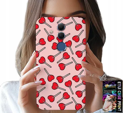 Zdjęcie produktu dla Etui Do Huawei Mate 20 Lite - Kobiece, Modne Wzory Lizaki W Serca Case