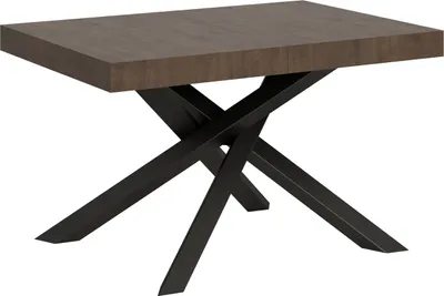 Produktbild von Ausziehbarer Tisch 90x130/390 cm Volantis Walnuss Anthrazit Gestell