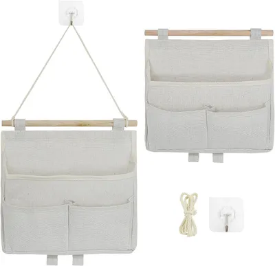 Produktbild von 2 Hängeorganizer Wandtasche 3 Fächer Faltbar Stoff