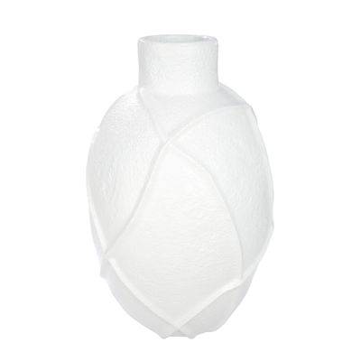 Gilde Bodenvase, "Linhas", Kunstharz, weiß, VE 1, H. 57,5 cm, D. 36 cm  52685