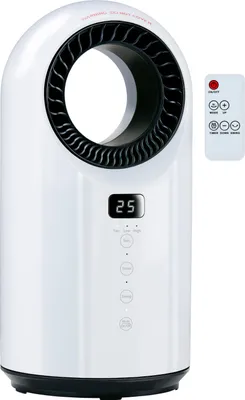 Immagine prodotto di alpina Termoventilatore elettrico e ventilatore 1500W - Radiatore con timer e telecomando - Riscaldatore radiante oscillante con funzione di raffreddamento e riscaldamento - 18 x 18 x 37 cm