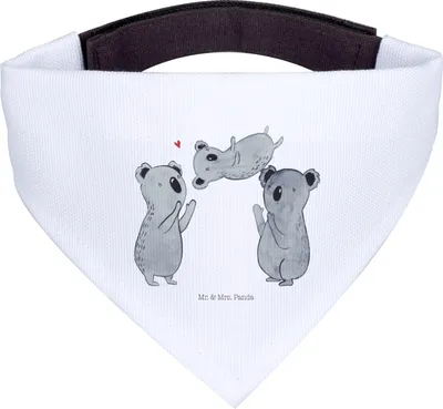 Produktbild von Mr. & Mrs. Panda Halstuch Für Hunde Koalas Feiern - Weiß - Geschenk, Familie, Geburtstag, Happy Birthday, Herz, Hund, Koala, Tuch, Hunde-Halstuch, Hundehalstuch