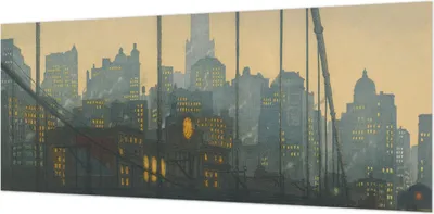 Produktbild von Wandtapete - Dekorative Tapete für Wohnzimmer- Tapetenfolie für Wanddekoration - 208x146 cm - Abendpanorama