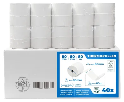 Produktbild von Premium-Thermoetikettenrollen, 80 mm x 80 mm x 12 mm