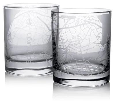 Image de Ensemble de 2 verres à whisky avec motif de pierres