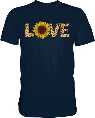 Produktbild von Love Sonnenblumen T-Shirt Gärtner Geschenk – Navy / XL