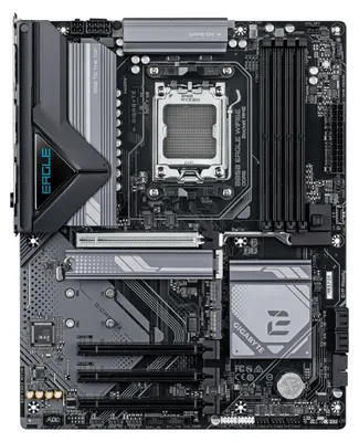 Obrázek produktu pro GIGABYTE B850 EAGLE WIFI6E, AMD, Zásuvka AM5, AMD Ryzen 7000 Series, AMD Ryzen 8000 Series, AMD Ryzen 9000 Series, Zásuvka AM5, DDR5-SDRAM, 256 GB