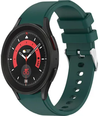 Produktbild von Strap-it Samsung Galaxy Watch 5 Pro Armband Silikon (Dunkelgrün)