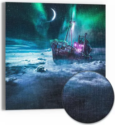 Produktbild von DEQOART Hybrid Leinwand Bild 30x30 cm 'Himmelssegler' Wandbild Glas flach modern