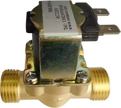Image de 1/2" AC 220V Normalement fermé Électrovanne en laiton pour le contrôle de l'eau