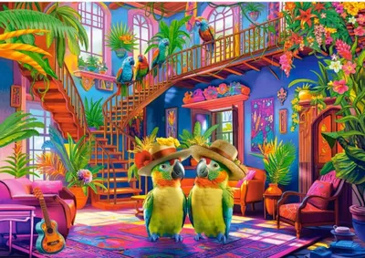 Produktbild von Castorland Puzzle Papageien im Paradies - 500 Teile bunte Legespiel