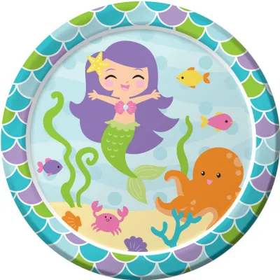 Produktbild von Creative Converting Meerjungfrau Pappteller, 23 cm, 8er Pack