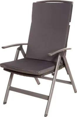 Produktbild von Stuhlkissen 1er | Sitzkissen 110x47x4cm Anthrazit | gartenkissen auf rataanmöbel | stuhlkissen outdoor | sitzkissen hochlehner