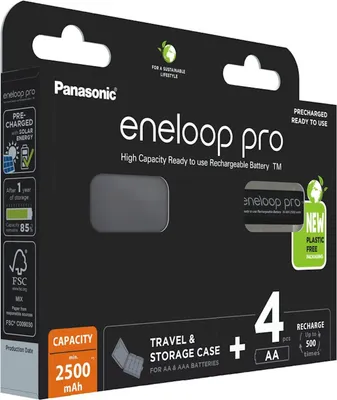 Immagine prodotto di PANASONIC ENELOOP PRO AA 2500mAh 4 szt + box