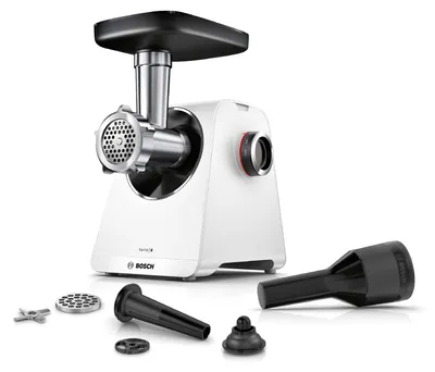 Produktbild von Bosch Serie 6 MFWS607W, 500 W, Weiß, 8 mm, 3,5 kg/min, 1 m, Edelstahl