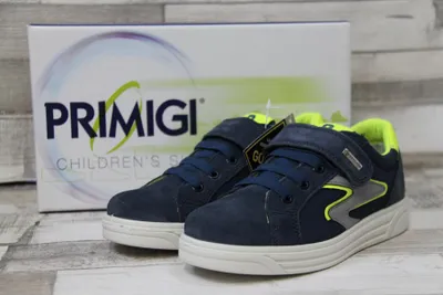 Produktbild von Primigi Jungen Klett-Halbschuh blau/neongelb, Goretex 32