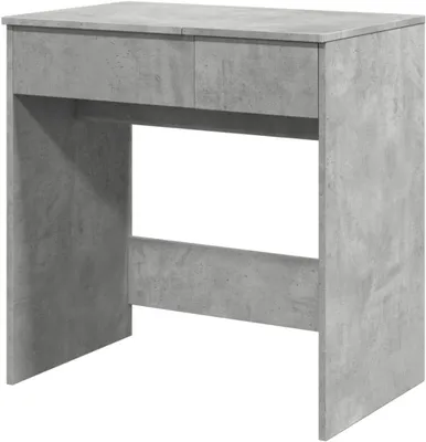 Productafbeelding van Kaptafel – Betongrijze Toilettafel met Spiegel en Lade – Compact Meubel voor Slaapkamer 73x46,5x120 cm