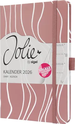 Produktbild von Wochenkalender Jolie ca. A5 Hardcover Rosy Meringue 2026.