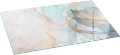 Produktbild von Glasbodenplatte für 100x50 cm – Kaminofen – Kaminplatte Glas – Schutzglas – Funkenschutzplatte –Glasbodenplatte Feuerfeste – Hitzeschutzplatte – Bodenschutz aus Glas – Abstraktes Fluidmuster