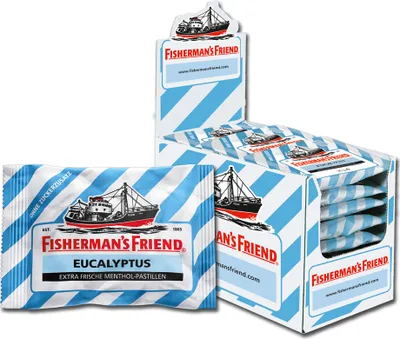 Produktbild von Fisherman's Friend Eukalyptus ohne Zucker 24 x 25g