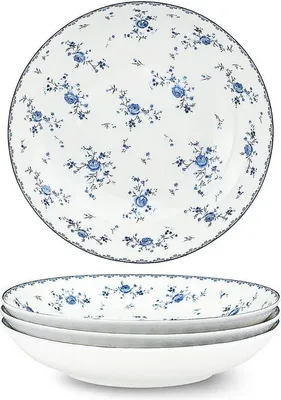 Produktbild von Porzellan-Salatteller mit Frühlingsblumenmuster 20cm