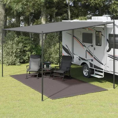 Produktbild von Wetterbeständiger Zeltteppich für Vorzelt, Zeltboden und Camping, 250 x 450 cm, Anthrazit