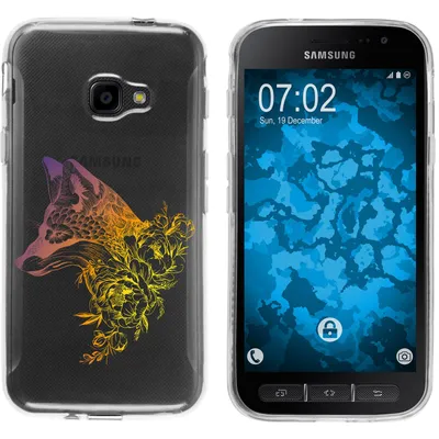 Produktbild von PhoneNatic Case kompatibel mit Samsung Galaxy Xcover 4 / 4s Silikon-Hülle Floral Fuchs M1-3
