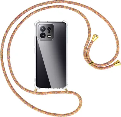 Produktbild von Handykette Backcover-Schutzhülle mit Band (Metall goldfarben) für Xiaomi 13 (6.28'') - Rainbow