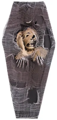 Produktbild von Deko Sarg mit Skelett 40 cm | Halloween Dekoration