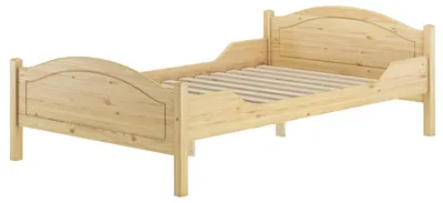 Produktbild von Breites Einzelbett 120x200 Kiefer Massivholz Landhausstil V-60.30-12Rollrost inkl.