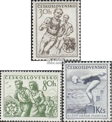 Produktbild von Briefmarken Tschechoslowakei 1954 Mi 856-858 (kompl.Ausg.) postfrisch Sport
