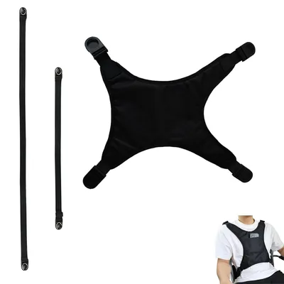 Produktbild von Rückhaltegurt für Patienten,Rückenstütze Rollstuhl Sicherheitsgurt, verstellbaren Riemen, Brusttasche,Schwarz