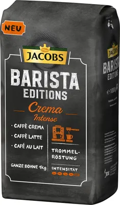 Produktbild von Jacobs Barista Editions Crema Intense, Bohnenkaffee, ganze Bohnen, Röstkaffee, Kaffeebohnen, 4 x 1000 g