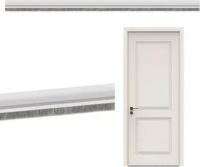 Productafbeelding van Famanu tochtstrip borstel, 100 cm - zelfklevende tochtstrip voor binnen- en buitendeuren (wit)