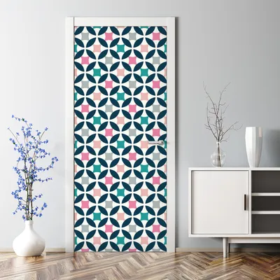 Produktbild von Dekorative Aufkleber Türtapete selbstklebend Tattoo Klebefolie Fischgrätenmuster 70 x 200 cm