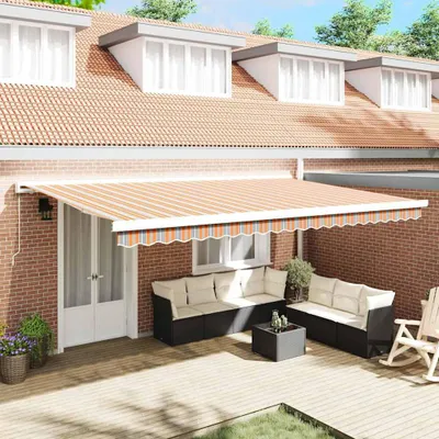 Obrázok produktu pre Stiahnuteľná markíza Viacfarebná 500 x 300 cm Látka a kov