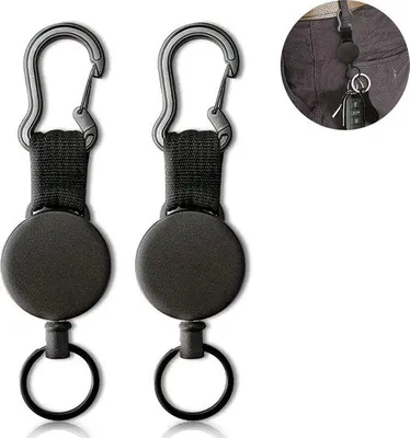 Produktbild von Stehlenfähige Schlüsselanhänger - Schlüsselkette mit Metallkabel - Stehlenfähige Kreditkartenhalter/ID-Halter - Schlüsselclip für Hose/Gürtel und Skischlüsselclip