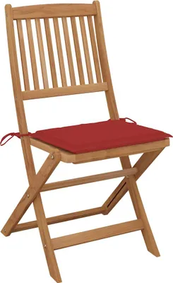 Produktbild von vidaXL Klappbare Gartenstühle 4 Stk. mit Kissen Massivholz Akazie