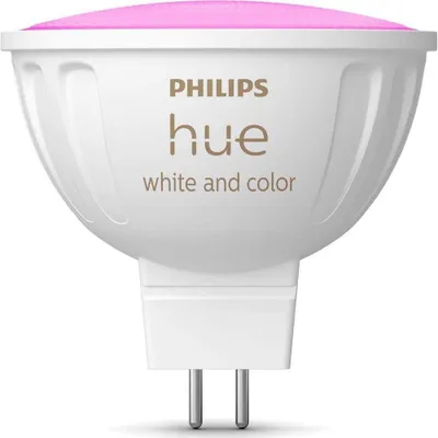 Obrázok produktu pre Philips Hue White and colour ambience 8719514491403, Inteligentná žiarovka, Bluetooth/Zigbee, Biela, LED, GU5.3, MR16