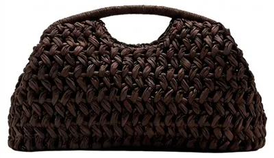 Imagen del producto de Solidchoice - Clutch de paja tejida a mano para mujer, elegante bolso de noche