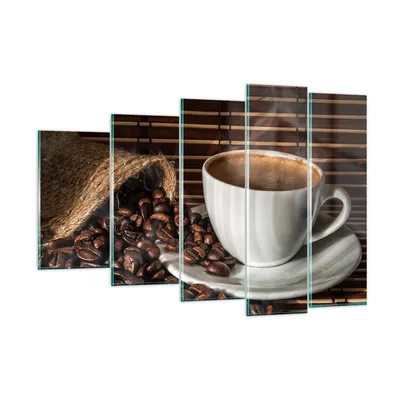 Produktbild von Bilder auf glas - Aroma Kaffee Getreide - 150x100cm - Glasbilder - Wandbilder - Kunstdruck - zum Aufhängen bereit - Wanddekoration aus Glas - Glas Bilder - Wandbild auf Glas - GEG150x100-2382