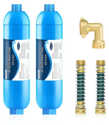 Produktbild von Inline Wasserfilter 2er-Set, für Wohnmobil, Chlor- und Sedimentfilter, NSF-