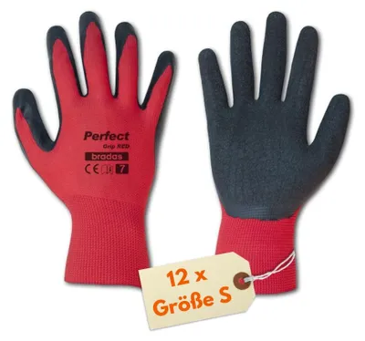 Produktbild von 12 x Gartenhandschuhe Damen Größe S Arbeitshandschuhe Herren Handschuhe Arbeit Mechaniker Handschuhe Montage Schutzhandschuhe Sicherheitshandschuhe Latex Gr 7