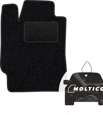 Produktbild von moto-MOLTICO Fahrer Fußmatte Auto Velours Fahrerseite Autoteppiche Schwarz Fahrermatte 1-teilig passend für Toyota Camry 2006-2011