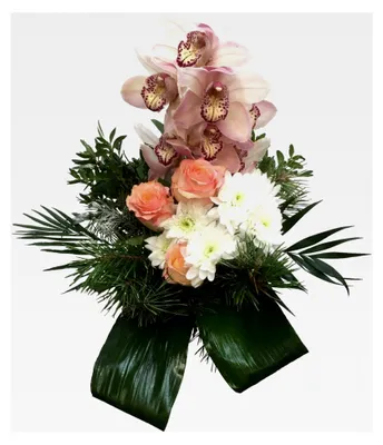 Produktbild von Blumenstrauß "Orchidee" mit kostenfreier Glückwunschkarte
