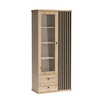 Produktbild von Vitrine mit 2 Türen und Glasfront, ohne Metallbeinen und LED-Beleuchtung CAYA C-2, Artisan