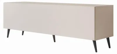 Productafbeelding van TV-kast COLGANTE Kaschmir, 150 cm, met LED-verlichting en schuine, zwarte poten