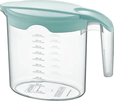 Produktbild von Kunststoffkrug für Getränke, Wasser, Saft, Limonade, mit Deckel, 1L