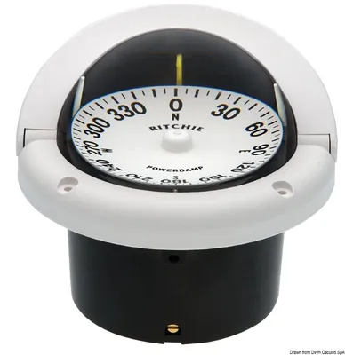 Image de RITCHIE Boussole encastrable Helmsman 3"3/4 blanc/blanc , 1 pièce